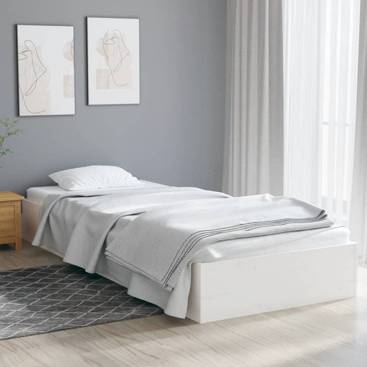 Giroletto Bianco in Legno Massello 90x190 cm Single - homemem39