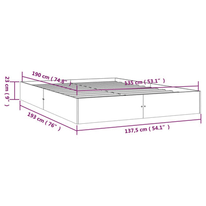 Giroletto Bianco in Legno Massello 135x190 cm Double - homemem39