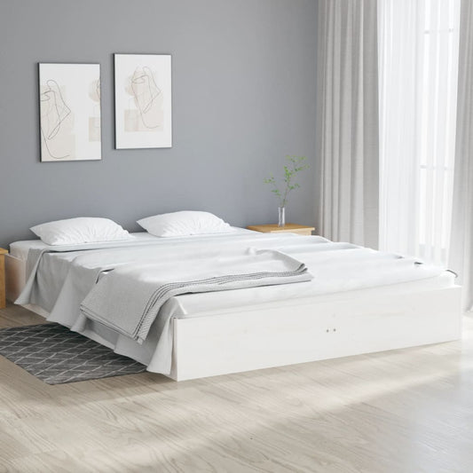 Giroletto Bianco in Legno Massello 135x190 cm Double - homemem39