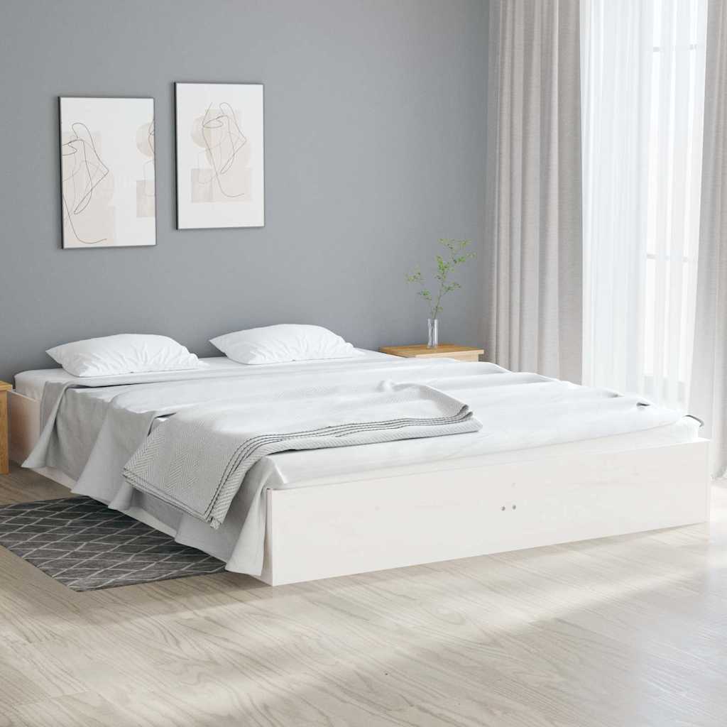 Giroletto Bianco in Legno Massello 135x190 cm Double
