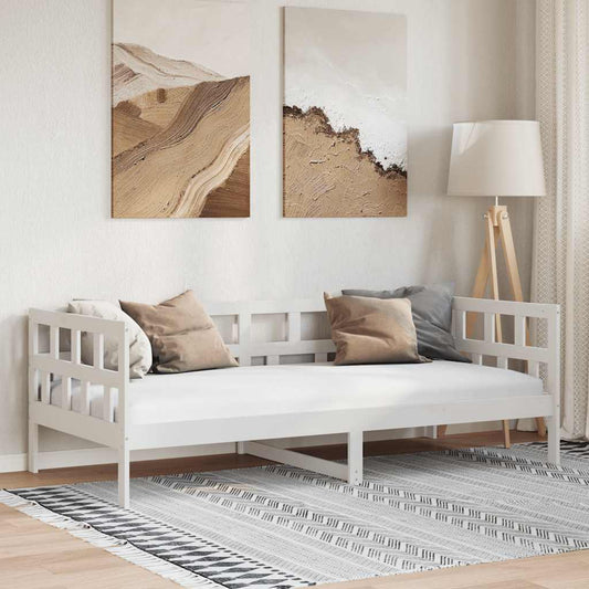 Dormeuse Bianca in Legno Massello di Pino 90x200 cm | homemem39
