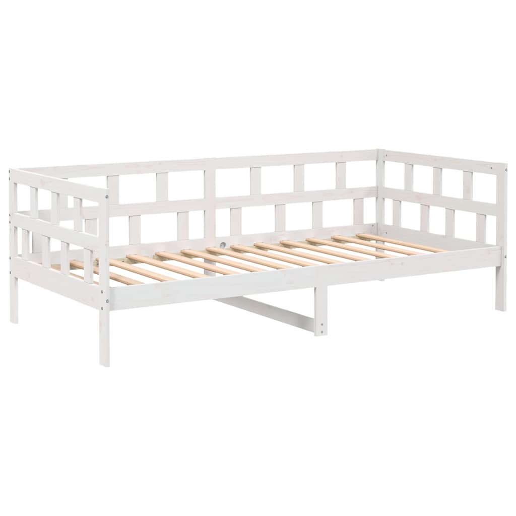Dormeuse Bianca in Legno Massello di Pino 80x200 cm | homemem39