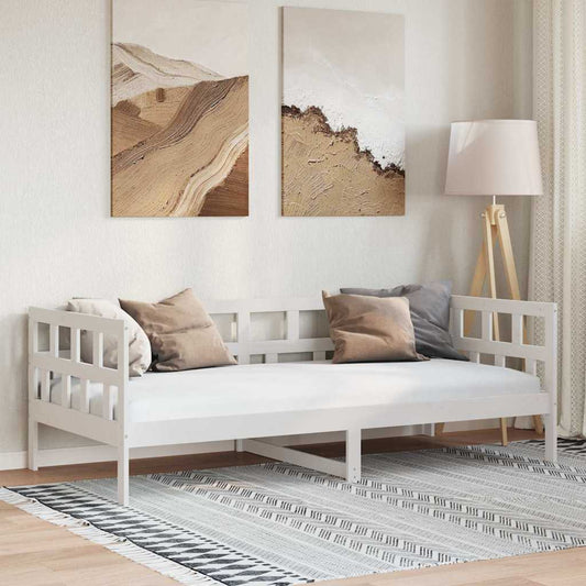 Dormeuse Bianca in Legno Massello di Pino 80x200 cm | homemem39
