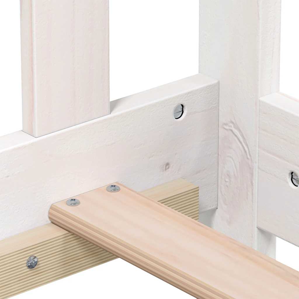 Dormeuse Bianca in Legno Massello di Pino 90x190 cm - homemem39