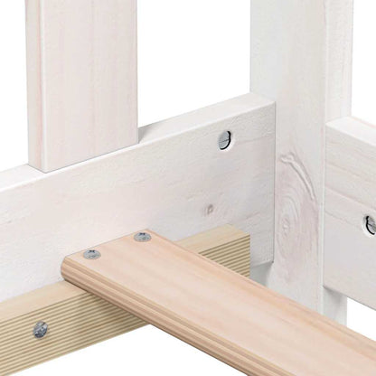 Dormeuse Bianca in Legno Massello di Pino 90x190 cm - homemem39