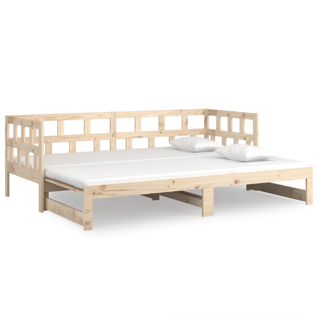 Dormeuse Estraibile Legno Massello Pino 2x(90x200) cm - homemem39