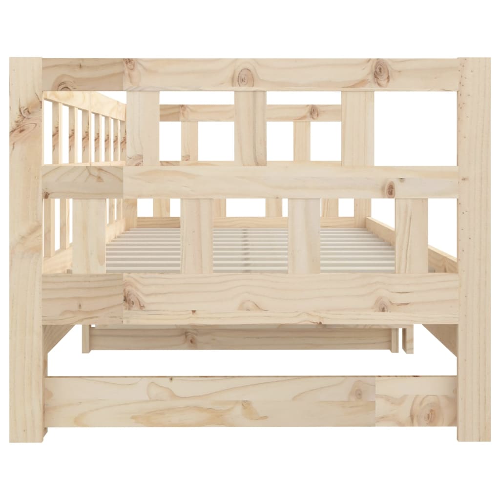 Dormeuse Estraibile Legno Massello Pino 2x(90x200) cm - homemem39
