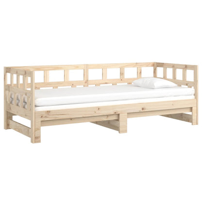 Dormeuse Estraibile in Legno Massello di Pino 2x(80x200) cm | homemem39