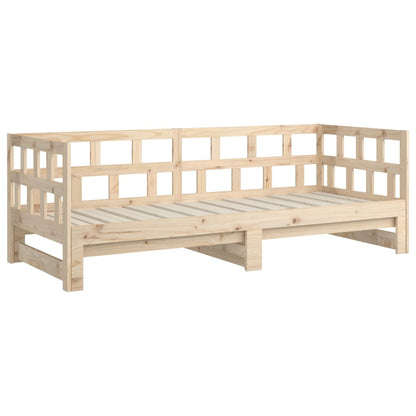 Dormeuse Estraibile in Legno Massello di Pino 2x(80x200) cm | homemem39