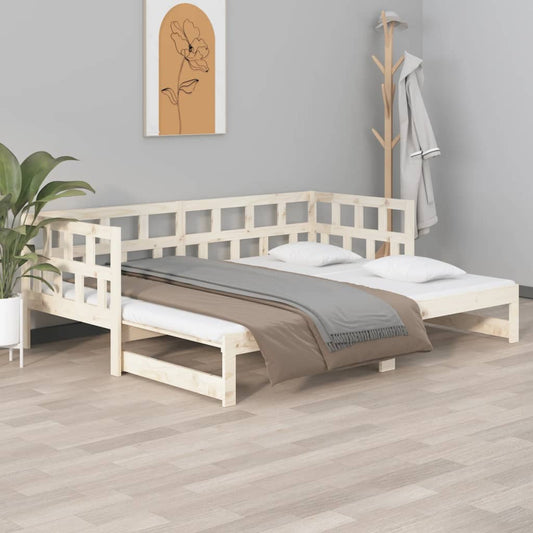 Dormeuse Estraibile in Legno Massello di Pino 2x(80x200) cm | homemem39