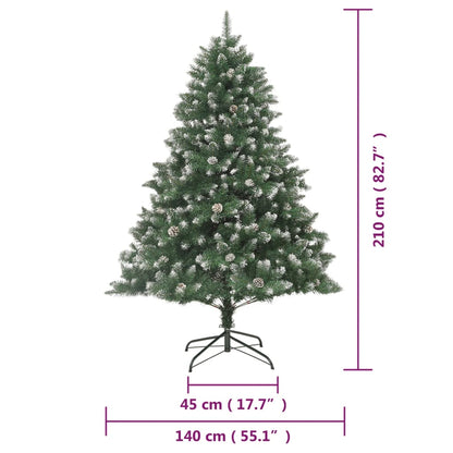 Albero di Natale Artificiale con Base 210 cm PVC