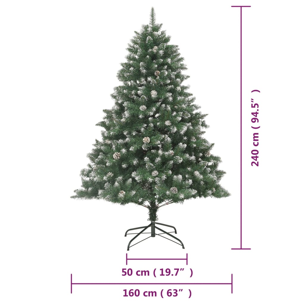 Albero di Natale Artificiale con Base 240 cm PVC - homemem39