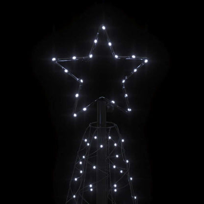 Albero di Natale a Cono Bianco Freddo 200 LED 70x180 cm - homemem39