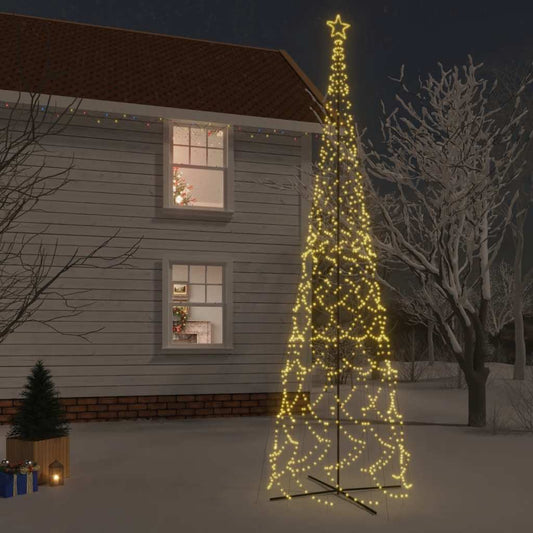 Albero di Natale a Cono Bianco Caldo 3000 LED 230x800 cm - homemem39