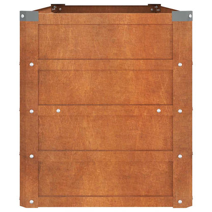 Letto Rialzato da Giardino Ruggine 100x40x45 cm Acciaio Corten - homemem39