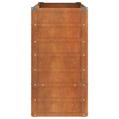 Letto Rialzato da Giardino Ruggine 100x40x77 cm Acciaio Corten | homemem39