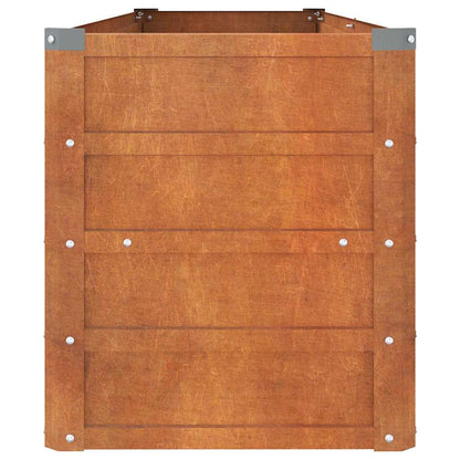 Letto Rialzato da Giardino Ruggine 160x40x45 cm Acciaio Corten - homemem39