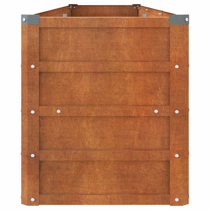 Letto Rialzato da Giardino Ruggine 240x40x45 cm Acciaio Corten | homemem39