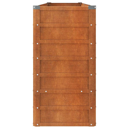 Letto Rialzato da Giardino Ruggine 320x40x77 cm Acciaio Corten | homemem39