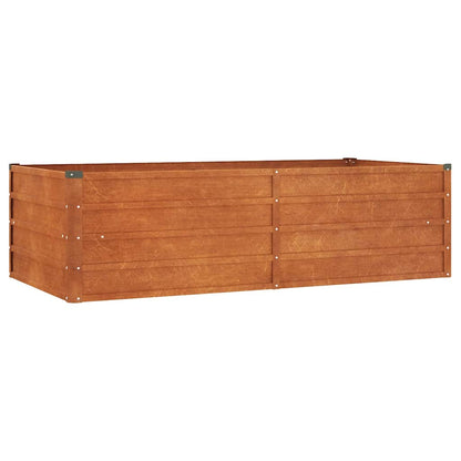 Letto Rialzato da Giardino Ruggine 160x80x45 cm Acciaio Corten - homemem39