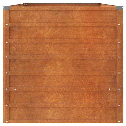 Letto Rialzato da Giardino Ruggine 160x80x77 cm Acciaio Corten - homemem39