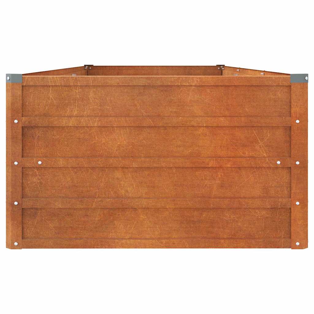 Letto Rialzato da Giardino Ruggine 240x80x45 cm Acciaio Corten | homemem39