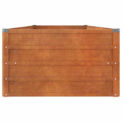 Letto Rialzato da Giardino Ruggine 240x80x45 cm Acciaio Corten | homemem39