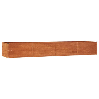 Letto Rialzato da Giardino Ruggine 320x80x45 cm Acciaio Corten | homemem39