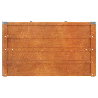 Letto Rialzato da Giardino Ruggine 400x80x45 cm Acciaio Corten - homemem39