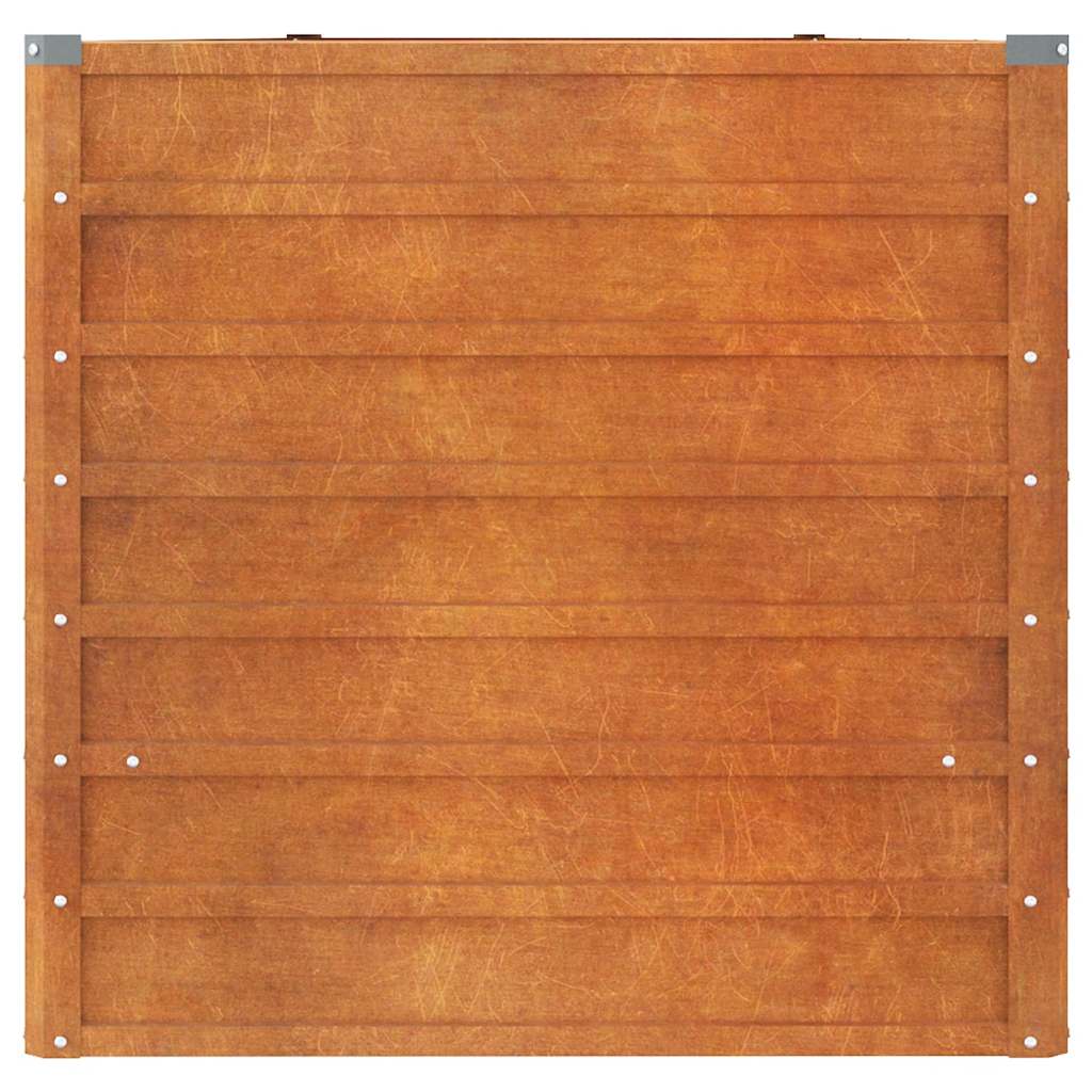 Letto Rialzato da Giardino Ruggine 400x80x77 cm Acciaio Corten | homemem39