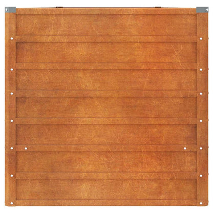 Letto Rialzato da Giardino Ruggine 400x80x77 cm Acciaio Corten | homemem39
