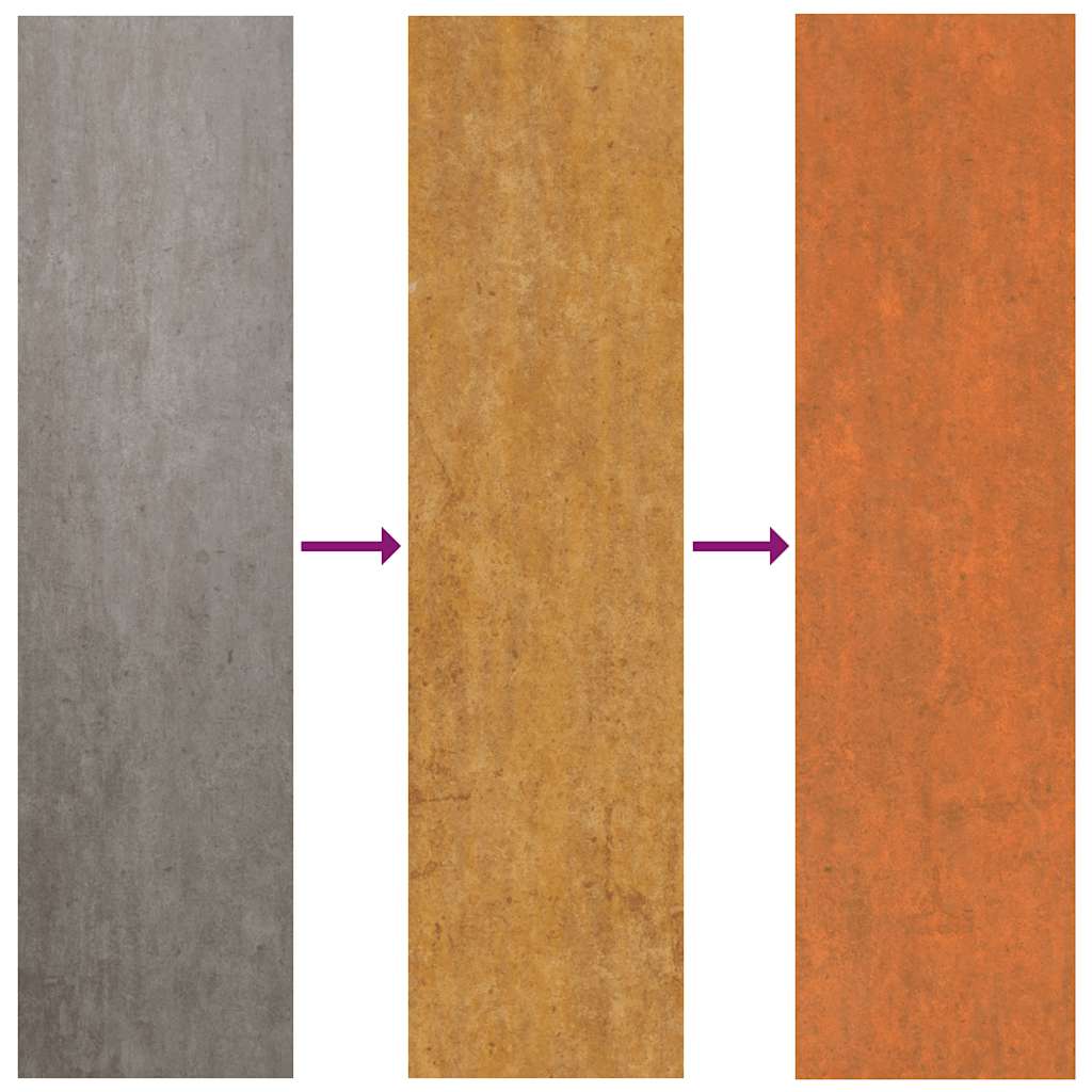 Letto Rialzato da Giardino Ruggine 600x80x45 cm Acciaio Corten | homemem39