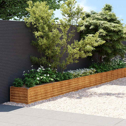 Fioriera Rialzata da Giardino 770x50x36 cm in Acciaio Corten | homemem39