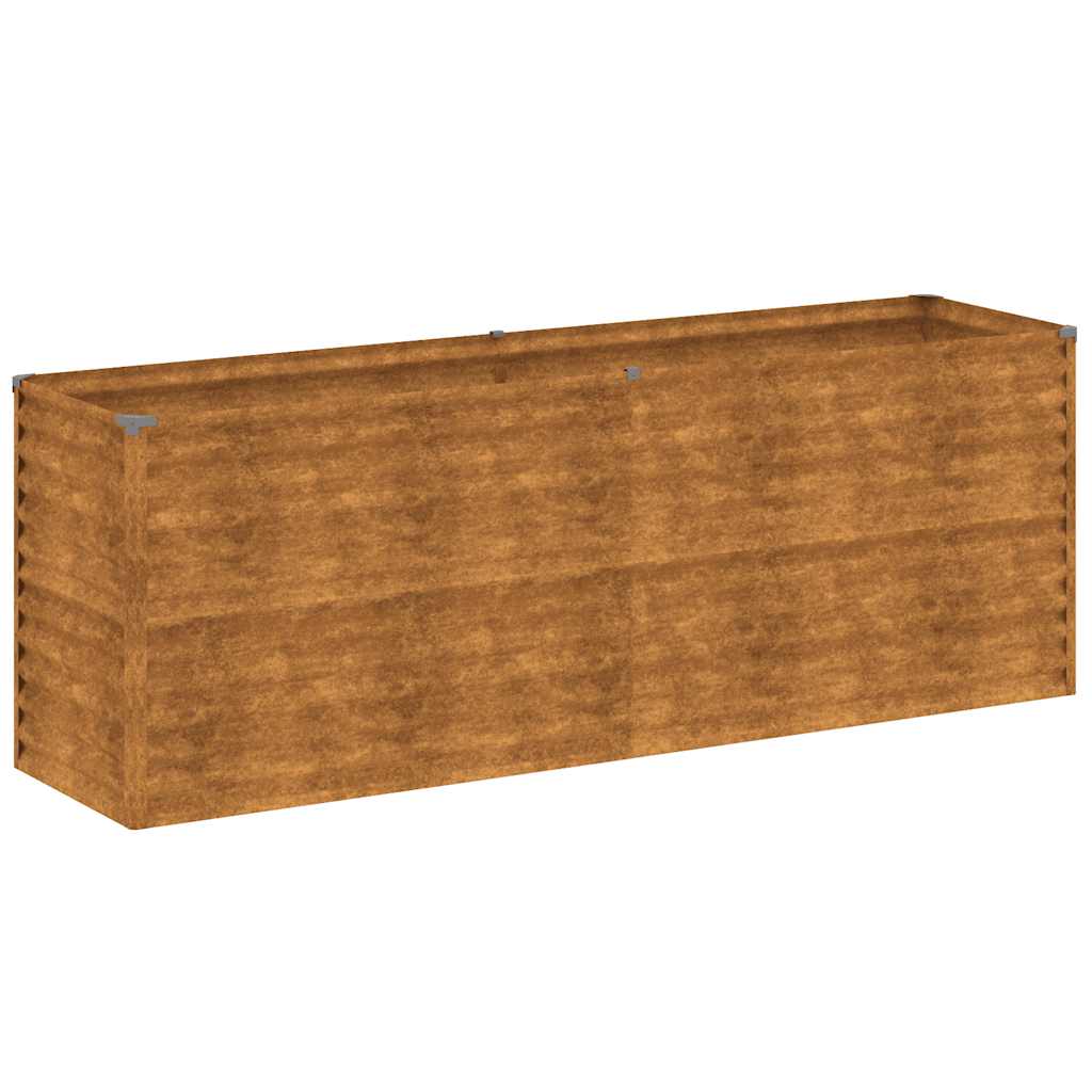 Fioriera Rialzata da Giardino 196x50x69 cm in Acciaio Corten - homemem39
