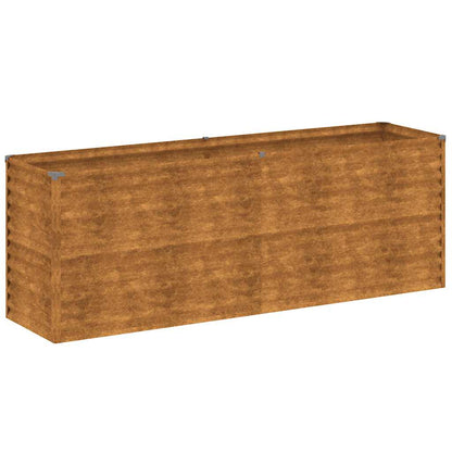 Fioriera Rialzata da Giardino 196x50x69 cm in Acciaio Corten - homemem39