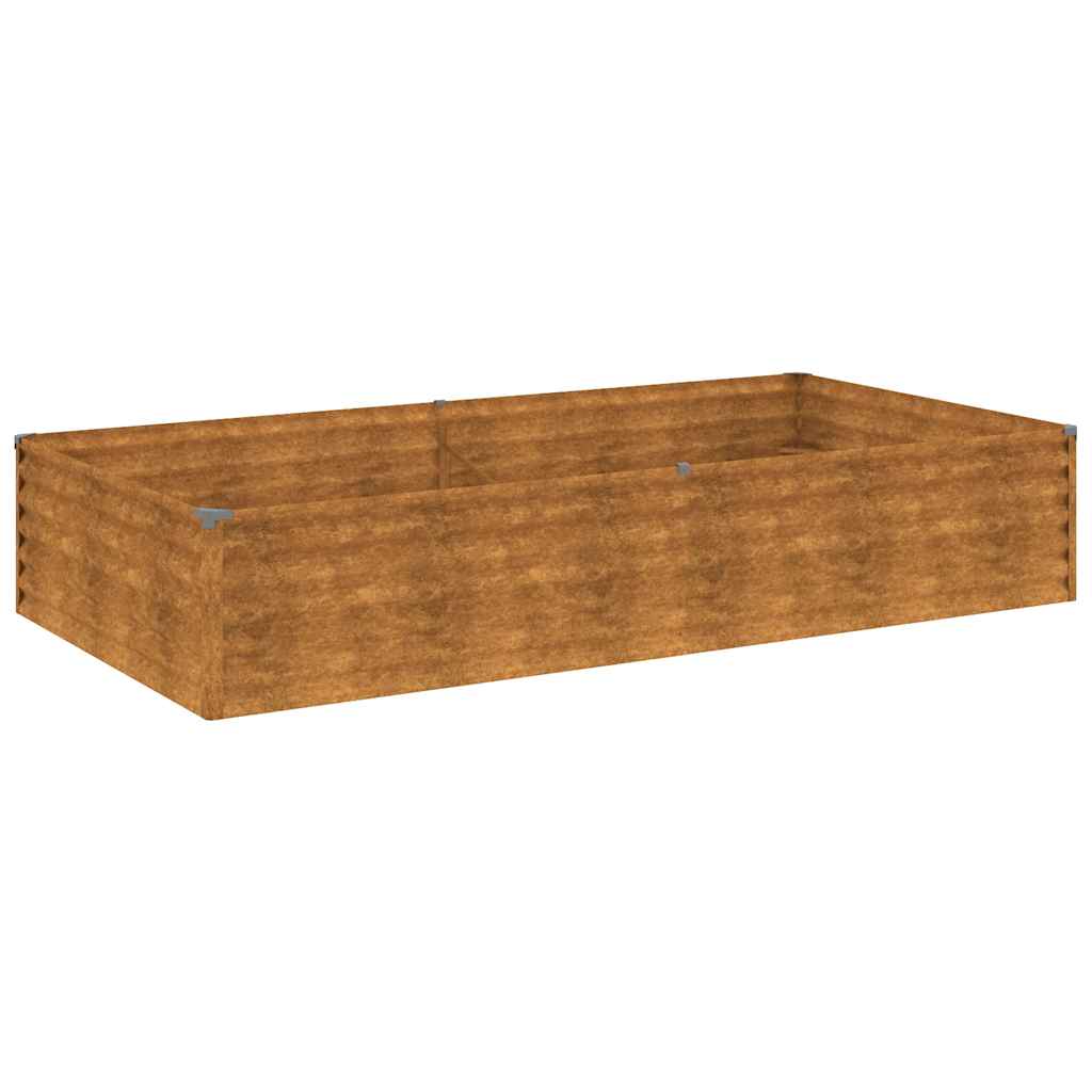 Fioriera Rialzata da Giardino 195x100x36 cm in Acciaio Corten | homemem39