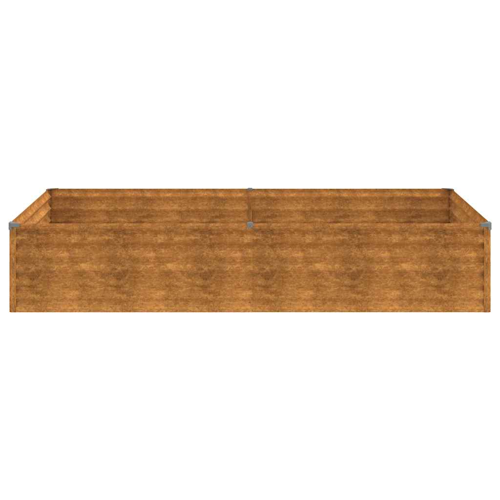 Fioriera Rialzata da Giardino 195x100x36 cm in Acciaio Corten | homemem39