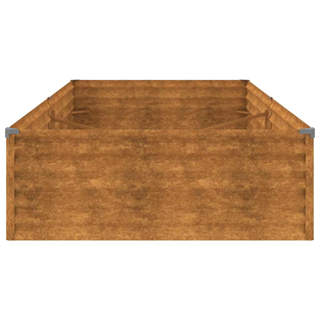 Fioriera Rialzata da Giardino 195x100x36 cm in Acciaio Corten | homemem39
