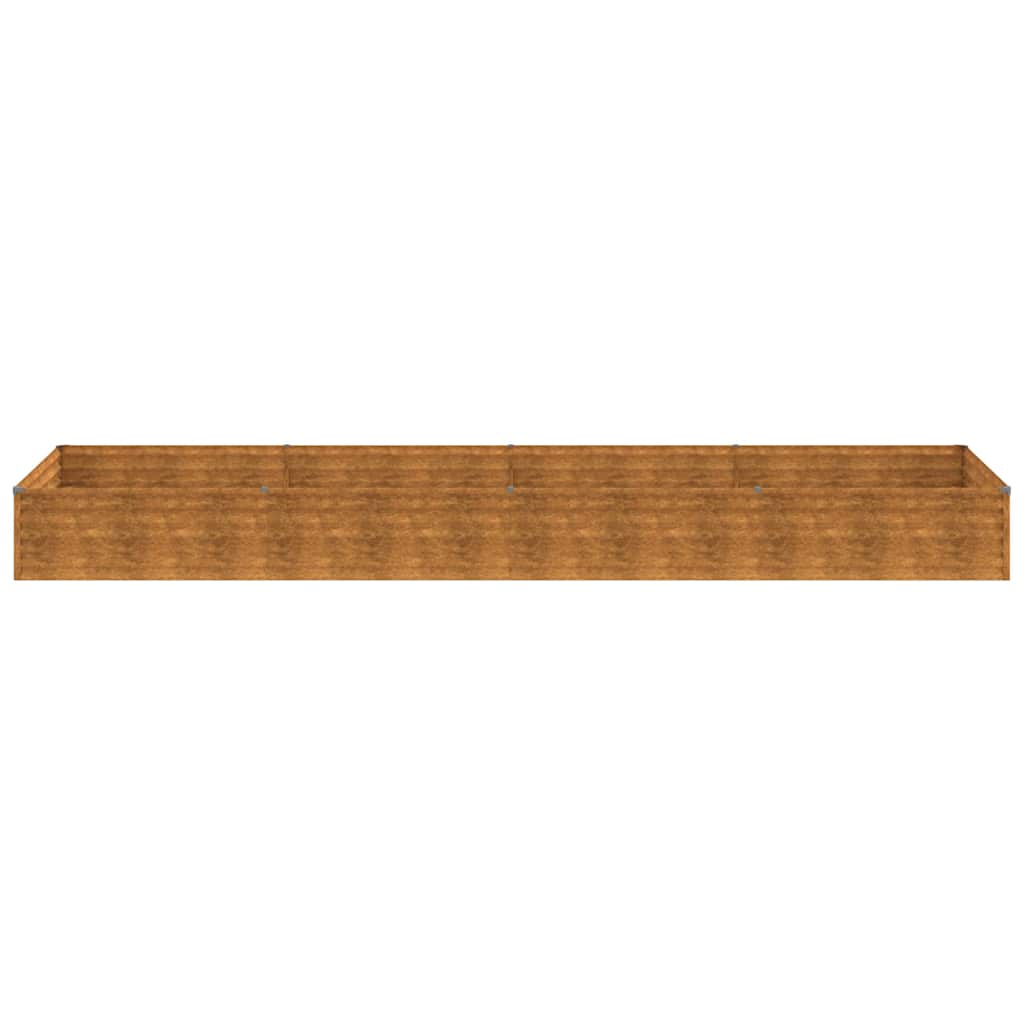Fioriera Rialzata da Giardino 387x100x36 cm in Acciaio Corten | homemem39