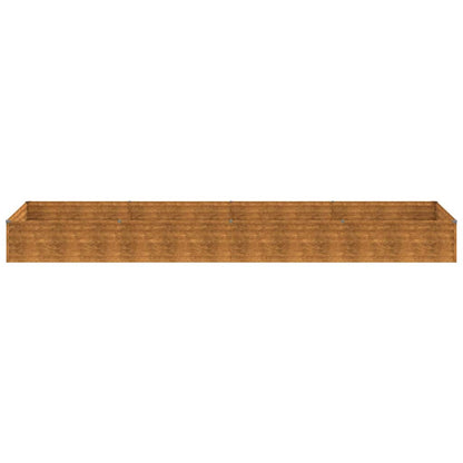 Fioriera Rialzata da Giardino 387x100x36 cm in Acciaio Corten | homemem39