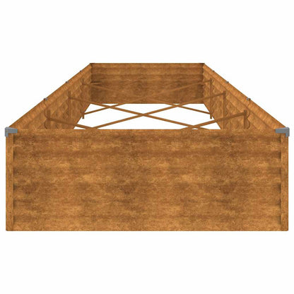 Fioriera Rialzata da Giardino 387x100x36 cm in Acciaio Corten
