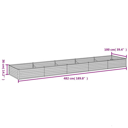 Fioriera Rialzata da Giardino 482x100x36 cm in Acciaio Corten - homemem39