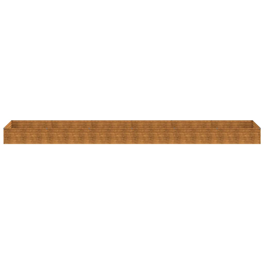 Fioriera Rialzata da Giardino 579x100x36 cm in Acciaio Corten | homemem39