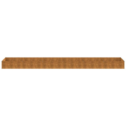 Fioriera Rialzata da Giardino 579x100x36 cm in Acciaio Corten | homemem39