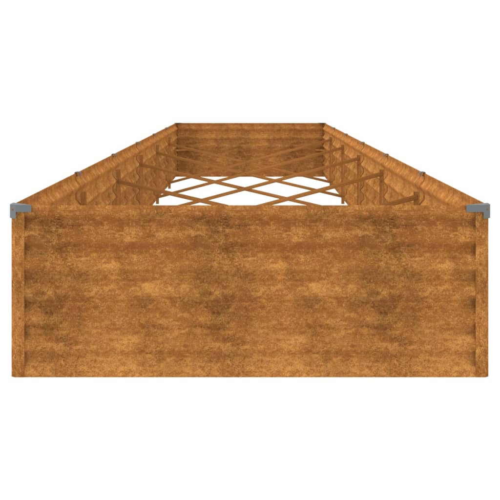 Fioriera Rialzata da Giardino 579x100x36 cm in Acciaio Corten - homemem39