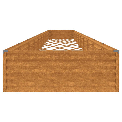 Fioriera Rialzata da Giardino 960x100x36 cm in Acciaio Corten - homemem39