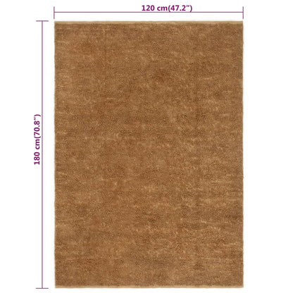 Tappeto Fatto a Mano in Bouclé 120x180 cm Iuta e Cotone - homemem39
