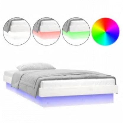 Giroletto con LED Bianco 90x200 cm in Legno Massello | homemem39
