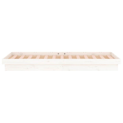Giroletto con LED Bianco 90x190 cm Single in Legno Massello