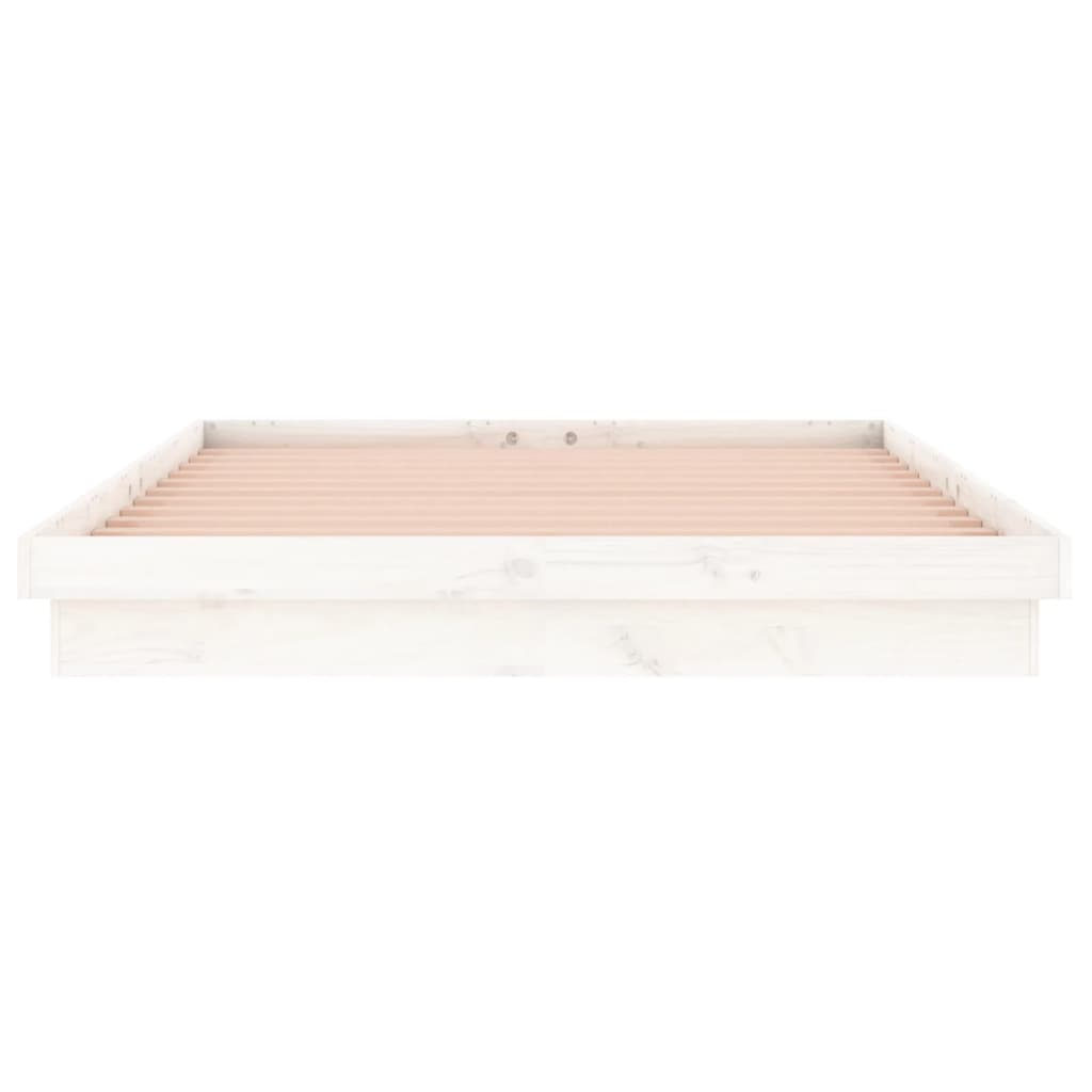 Giroletto LED Bianco 135x190 cm Double in Legno Massello - homemem39